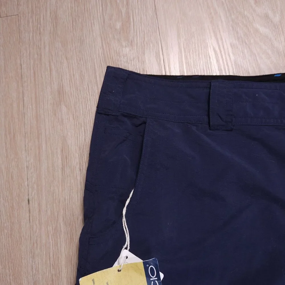 ExOfficio Hiking Pants Womens 14 Blue Fishing Travel Stretch Dupont Teflon